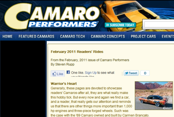 Camaro Performers February 2011